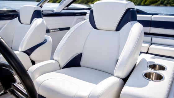 Navy and cream helm seating